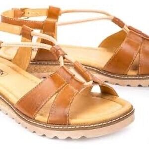 Pikolinos Alcudias cognac leather sandals‎ women's size 38 casual neutral